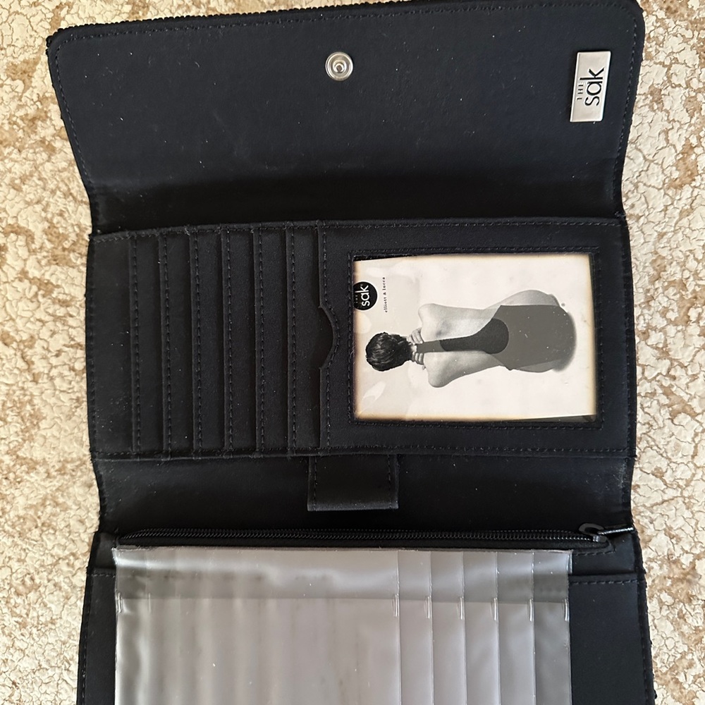 The Sak Crocheted Trifold Black Wallet - Picture 4 of 4